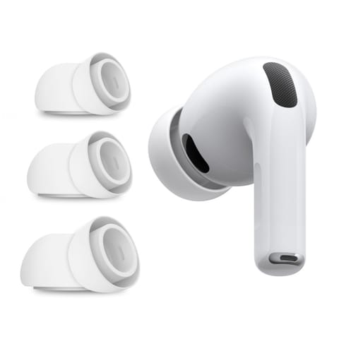 ⁨Nakładki na słuchawki AirPods Pro 3 w rozmiarach S / M / L białe - 6 szt.⁩ w sklepie Wasserman.eu