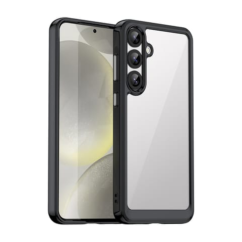 ⁨Etui silikonowe z żelową ramką do Samsung Galaxy S25+ Outer Space Case - czarny⁩ w sklepie Wasserman.eu