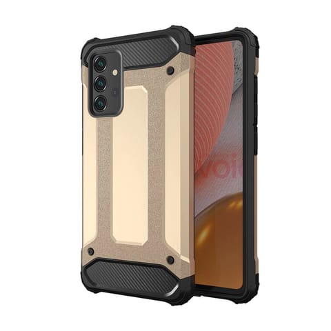 ⁨Pancerne hybrydowe etui pokrowiec na Samsung Galaxy A36 Hybrid Armor - złoty⁩ w sklepie Wasserman.eu