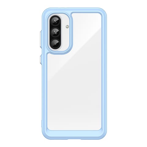 ⁨Etui pokrowiec z elastyczną ramką do Samsung Galaxy A36 Outer Space Case - niebieski⁩ w sklepie Wasserman.eu