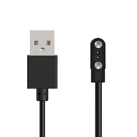 ⁨Ładowarka magnetyczna 2-pin 2.8 mm do smartwatchy 60 cm - czarna⁩ w sklepie Wasserman.eu