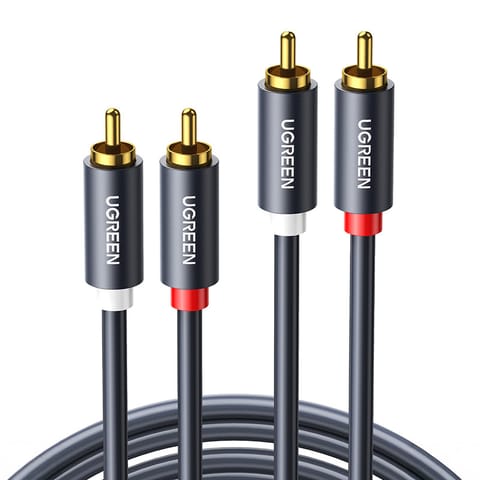 ⁨Przewód 2RCA (Cinch) do 2RCA (Cinch) UGREEN 1,5m (czarny)⁩ w sklepie Wasserman.eu