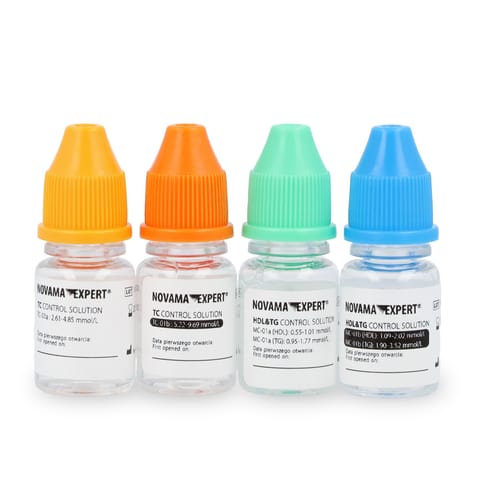 ⁨NOVAMA EXPERT LPMS 4 płyny kontrolne do lipidometru, cholesterol, trójglicerydy⁩ w sklepie Wasserman.eu