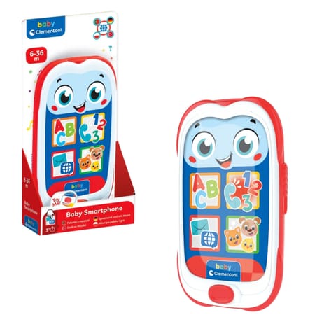 ⁨Interaktywny Mówiący Smartfon Telefon Dziecięcy Język Polski Turecki Portugalski Niemiecki Clementoni 17529⁩ w sklepie Wasserman.eu