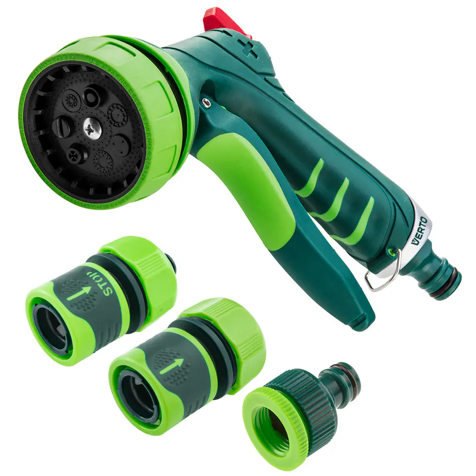 ⁨Set with sprinkler gun, fittings, connection to the tap 1/2"⁩ at Wasserman.eu