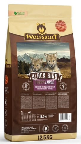 ⁨Wolfsblut Dog Black Bird Puppy Large - indyk i bataty 12,5kg⁩ w sklepie Wasserman.eu