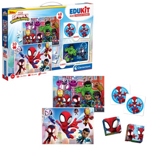 ⁨Zestaw Edukacyjny Puzzle Memo Klocki MARVEL SPIDEY Clementoni 18295⁩ w sklepie Wasserman.eu