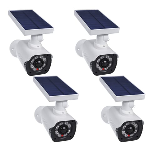 ⁨Solarna atrapa kamery, migająca dioda, czujnik ruchu, oświetlenie LED, naklejka gratis, SOL1800S, 4 szt⁩ w sklepie Wasserman.eu