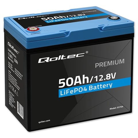 ⁨Qoltec 53704 LiFePO4 lithium iron phosphate battery | 12.8V | 50Ah | 640Wh | BMS⁩ at Wasserman.eu
