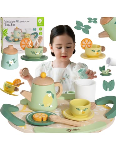 ⁨CLASSIC WORLD Drewniany Zestaw do Herbaty 14 el.⁩ w sklepie Wasserman.eu