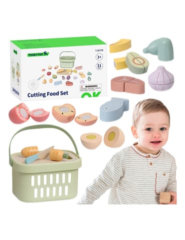 ⁨TOOKY TOY Drewniany Zestaw Żywność Warzywa Owoce⁩ w sklepie Wasserman.eu