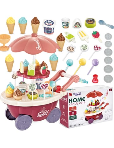 ⁨WOOPIE Sklep Food Truck Cukiernia Wózek Stoisko z Lodami Słodyczami Dźwięk Światło + 36 Akc⁩ w sklepie Wasserman.eu
