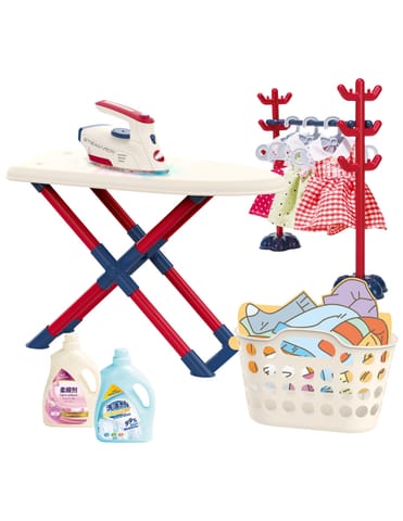 WOOPIE Zestaw XXL Deska do Prasowania z Żelazkiem Wieszakiem Koszem na Pranie i Ubraniami 14 el. w sklepie Wasserman.eu