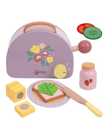 ⁨CLASSIC WORLD Drewniany Toster Śniadaniowy z Akcesoriami 13 el.⁩ w sklepie Wasserman.eu