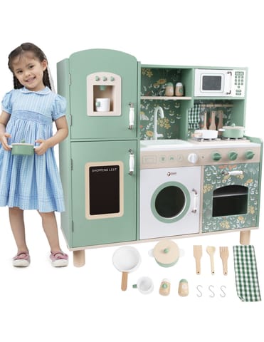 ⁨CLASSIC WORLD Duża Drewniana Kuchnia Vintage dla Dzieci + Akc⁩ w sklepie Wasserman.eu