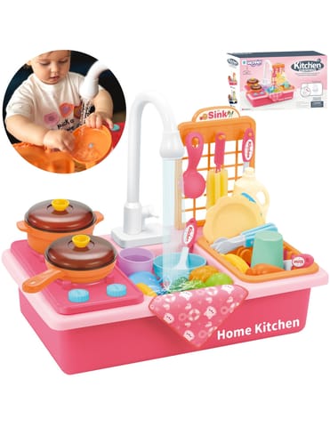 ⁨WOOPIE Zlewozmywak 2w1 Kuchnia dla Dzieci Różowa⁩ w sklepie Wasserman.eu