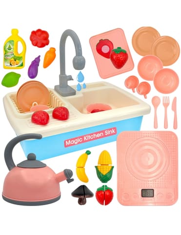 ⁨WOOPIE Zlewozmywak 2w1 Kuchnia Kran z Wodą Niebieski⁩ w sklepie Wasserman.eu