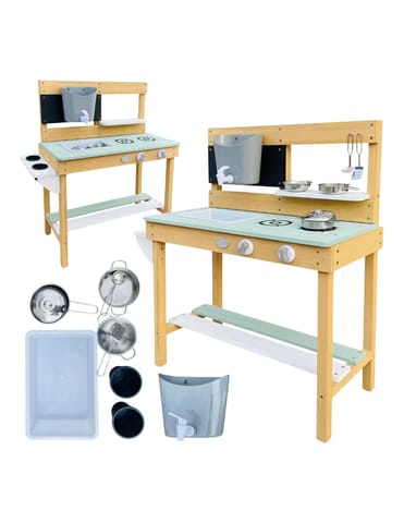 ⁨AXI Duża Drewniana Kuchnia Zabawa Woda i Piaskiem⁩ w sklepie Wasserman.eu