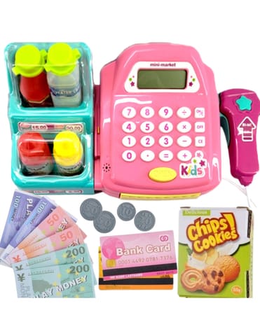 ⁨WOOPIE Kasa Sklepowa z Półką i Akcesoriami Różowa⁩ w sklepie Wasserman.eu