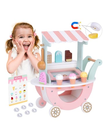 ⁨WOOPIE GREEN Lodziarnia XXL Sklepik Pastelowy Wózek z Lodami⁩ w sklepie Wasserman.eu