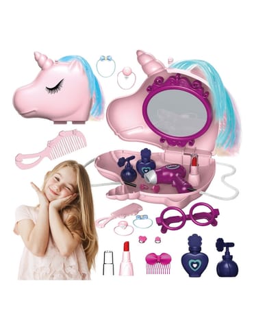⁨WOOPIE Toaletka dla Dziewczynki 2w1 Salon Piękności w Torebce Jednorożec⁩ w sklepie Wasserman.eu