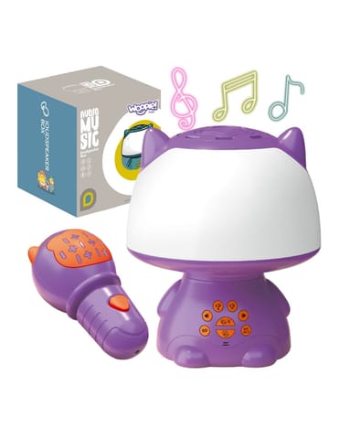 ⁨WOOPIE Multifunkcyjna Lampka RGB Głośnik Bluetooth Karaoke Modulator Głosu Karta SD AUX Fioletowa⁩ w sklepie Wasserman.eu