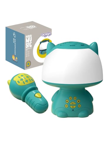 ⁨WOOPIE Multifunkcyjna Lampka RGB Głośnik Bluetooth Karaoke Modulator Głosu Karta SD AUX Turkusowa⁩ w sklepie Wasserman.eu