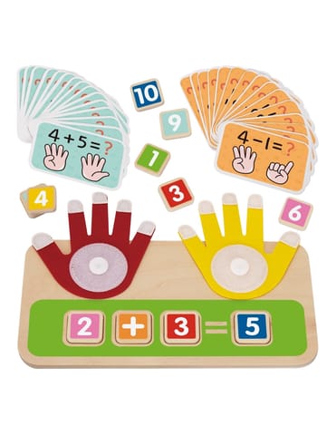 ⁨TOOKY TOY Drewniana Zabawka Edukacyjna do Nauki Liczenia Na Palcach Dodawanie i Odejmowanie⁩ w sklepie Wasserman.eu