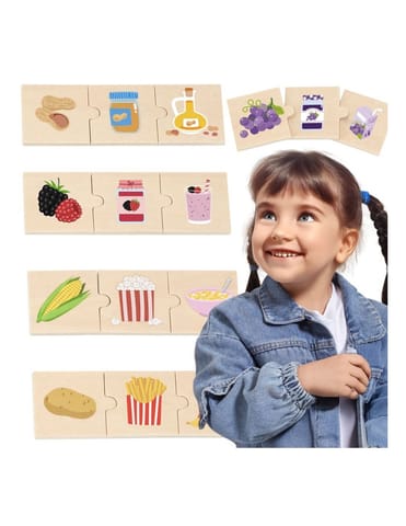 ⁨VIGA Zestaw Puzzli Odkrywaj Związki Między Naturą a Jedzeniem⁩ w sklepie Wasserman.eu