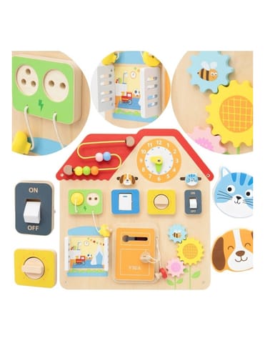 ⁨VIGA Drewniana Tablica Manipulacyjna Domek Odkrywania i Nauki⁩ w sklepie Wasserman.eu