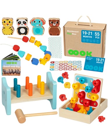 ⁨TOOKY TOY Box Pudełko XXL Montessori Edukacyjne 7w1 Sensoryczne 19-21 Mies.⁩ w sklepie Wasserman.eu