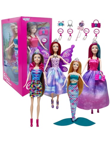 ⁨WOOPIE Zestaw 4 Magicznych Księżniczek - Box Lalek 4w1 z Akcesoriami⁩ w sklepie Wasserman.eu