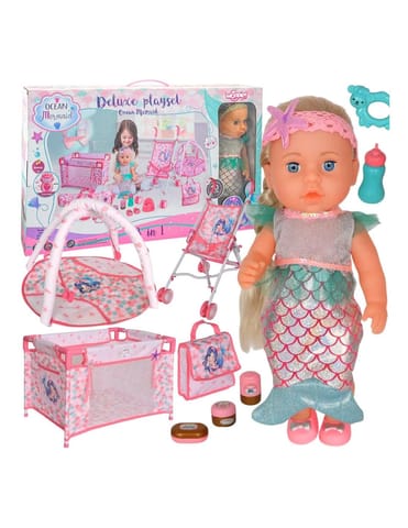 ⁨WOOPIE ROYAL Lalka Bobas 36 cm Syrenka Interaktywna Zestaw XXL Opiekunka 18w1⁩ w sklepie Wasserman.eu