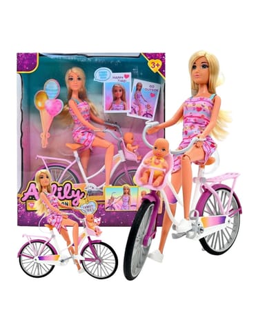 ⁨WOOPIE ROYAL Lalka Lily Rowerzystka Bobas w Foteliku Rower⁩ w sklepie Wasserman.eu
