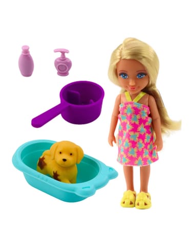 ⁨WOOPIE Laleczka z Pieskiem Wanną i Akcesoriami Do Pielęgnacji Pupila⁩ w sklepie Wasserman.eu