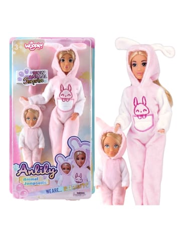 ⁨WOOPIE ROYAL Lalki Kombinezony Różowe Króliczki Zestaw 2szt.⁩ w sklepie Wasserman.eu