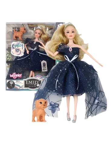 ⁨WOOPIE ROYAL Lalka Emi w Koronie i Czarnej Sukni Piesek⁩ w sklepie Wasserman.eu