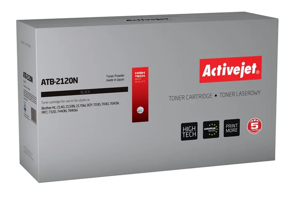 ⁨Toner Activejet ATB-2120N (zamiennik Brother TN-2120; Supreme; 2600 stron; czarny)⁩ w sklepie Wasserman.eu