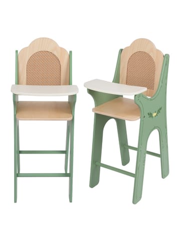 ⁨CLASSIC WORLD Drewniane Krzesełko Vintage do Karmienia dla Lalek⁩ w sklepie Wasserman.eu