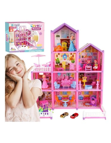 ⁨WOOPIE Mega Willa Domek dla Lalek LOVELY HOUSE 194 el.⁩ w sklepie Wasserman.eu