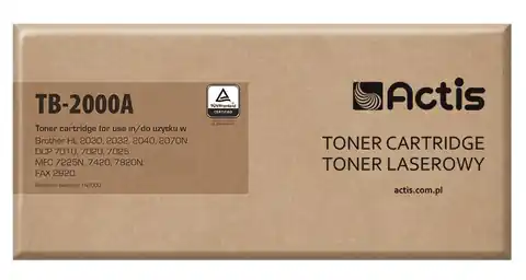 ⁨Actis TB-2000A toner for Brother printer; Brother TN2000 / TN2005 replacement; Standard; 2500 pages; black⁩ at Wasserman.eu