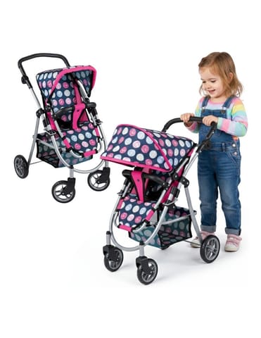 ⁨WOOPIE ROYAL Wózek dla Lalek Regulowane Siedzisko 4 Koła⁩ w sklepie Wasserman.eu