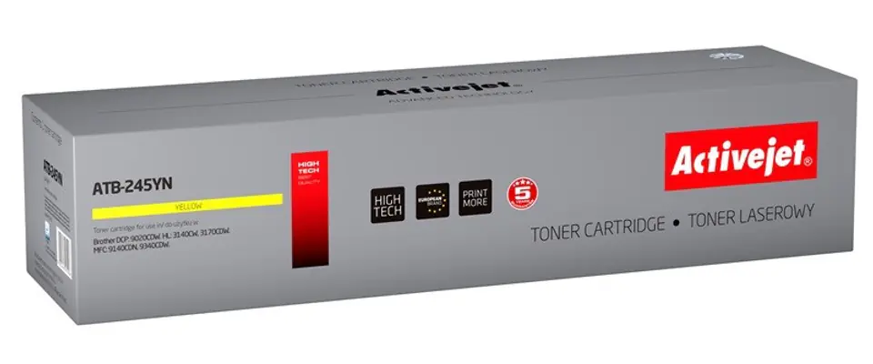 ⁨Activejet ATB-245YN Toner (zamiennik Brother TN-245Y; Supreme; 2200 stron; żółty)⁩ w sklepie Wasserman.eu