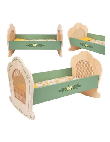 ⁨CLASSIC WORLD Drewniana Kołyska Vintage Łóżeczko dla Lalek⁩ w sklepie Wasserman.eu