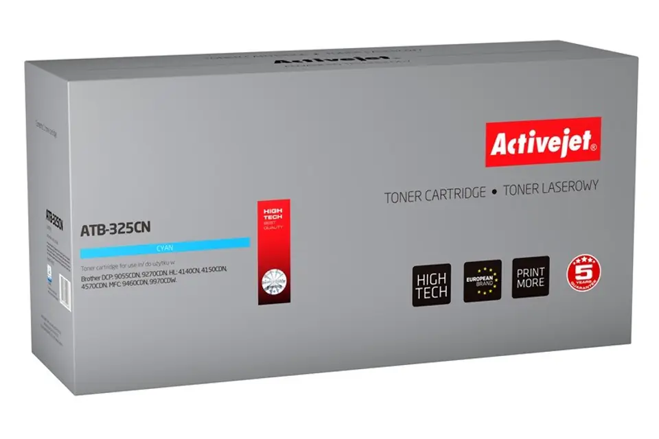 ⁨Activejet ATB-325CN Toner cartridge (replacement for Brother TN-325C; Supreme; 3500 pages; cyan)⁩ at Wasserman.eu