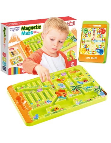 ⁨WOOPIE Magnetyczny Labirynt 2w1 Gra Chińczyk⁩ w sklepie Wasserman.eu
