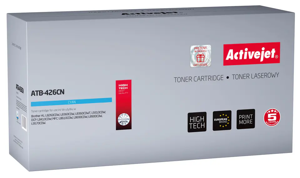 ⁨Activejet ATB-426CN Toner (zamiennik Brother TN-426C; Supreme; 6500 stron; niebieski)⁩ w sklepie Wasserman.eu