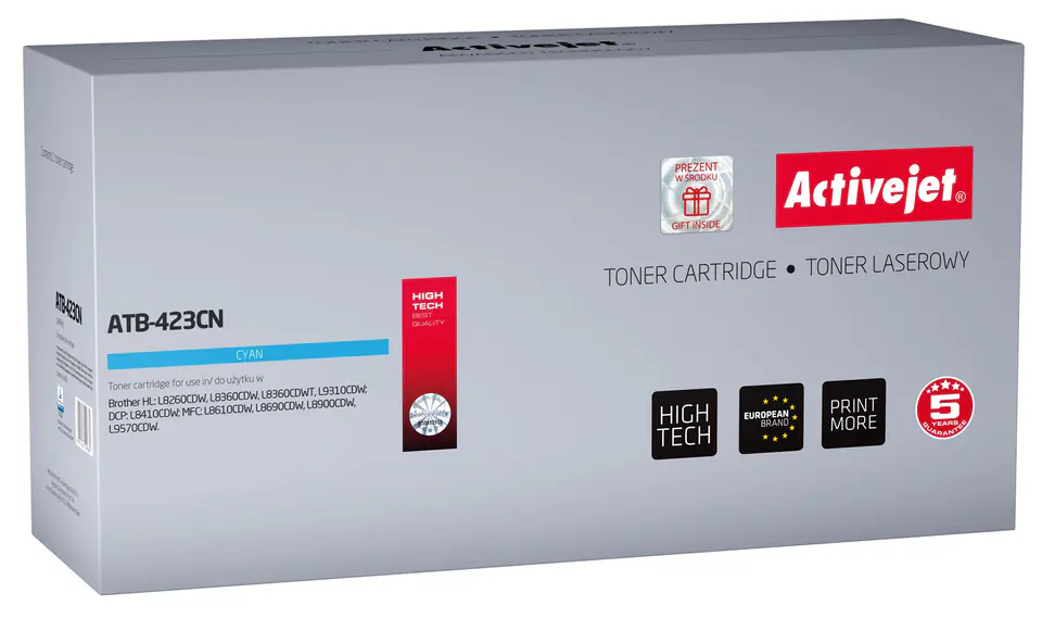 ⁨Activejet ATB-423CN toner (replacement for Brother TN-423C; Supreme; 4000 pages; cyan)⁩ at Wasserman.eu