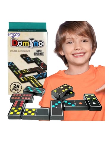 ⁨WOOPIE Domino Gra Logiczna Rodzinna 28 Klocków⁩ w sklepie Wasserman.eu
