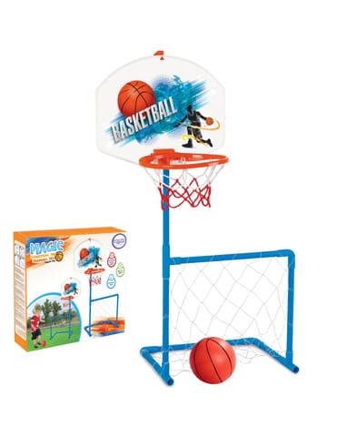 ⁨WOOPIE Zestaw 2w1 Koszykówka Bramka do Piłki Nożnej + Piłka⁩ w sklepie Wasserman.eu